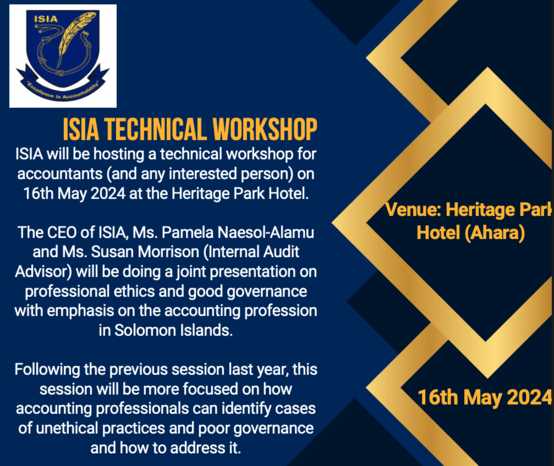 ISIA Technical Workshop - 16th May 2024