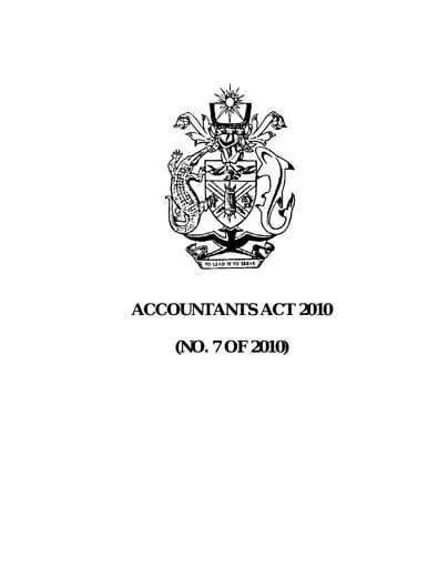 Cover of Accountants Act 2010