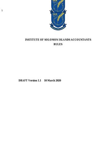 Cover of ISIA Rules